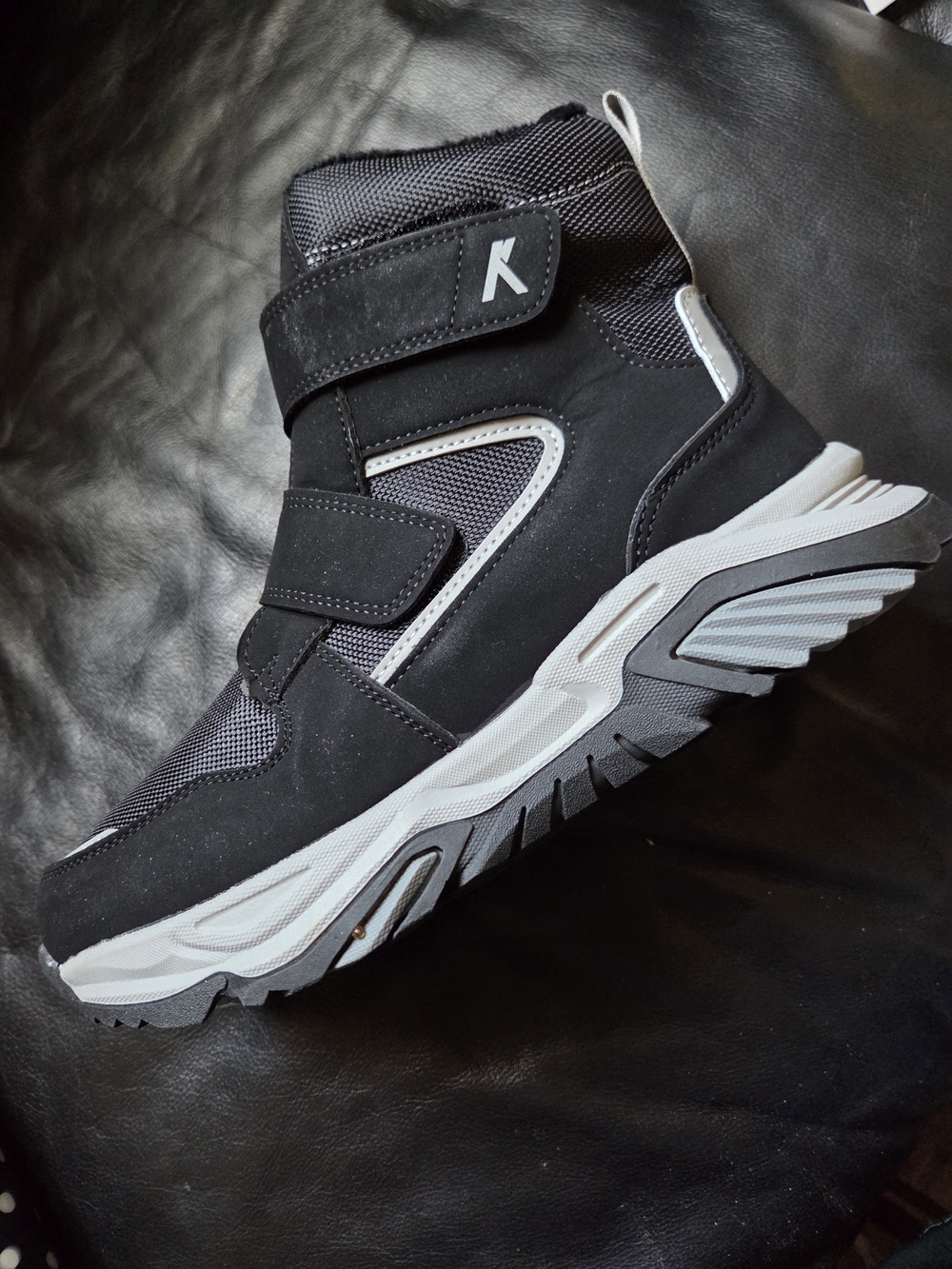 K KomForme New Kids/Teen Ankle Warm Fur Lined Outdoor Winter Snow Boots